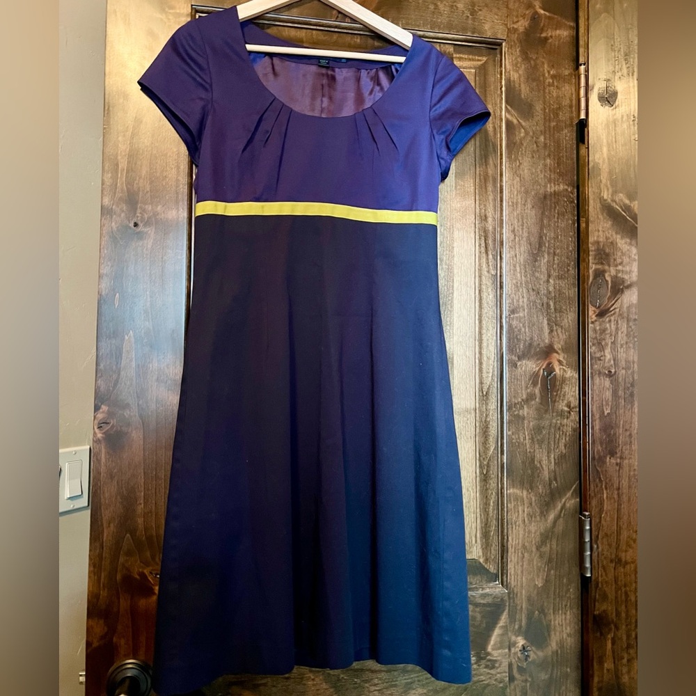 Boden Color Block Aline Dress US size 6 Y2K Business casual